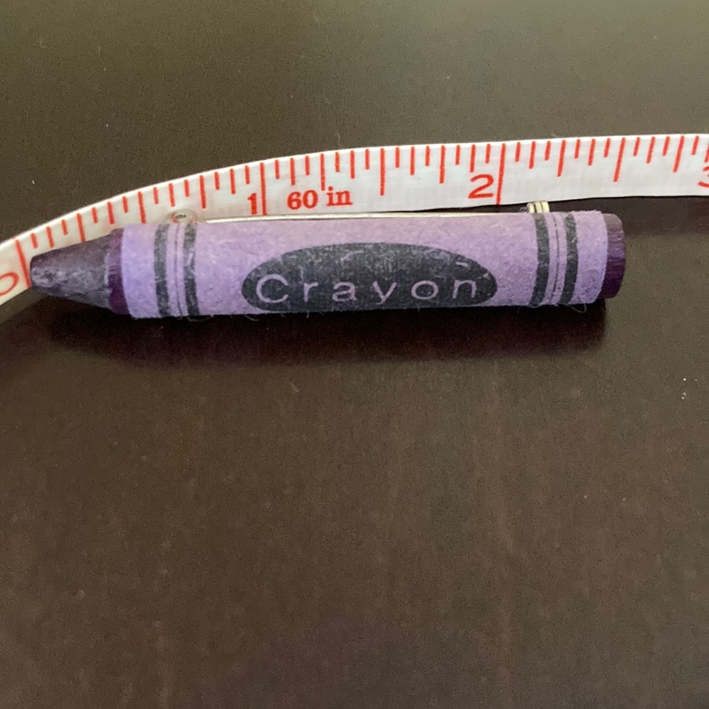 2/$15 3/$20 Wooden purple crayon pin